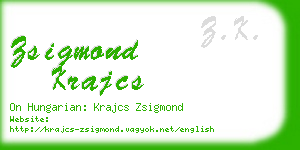 zsigmond krajcs business card